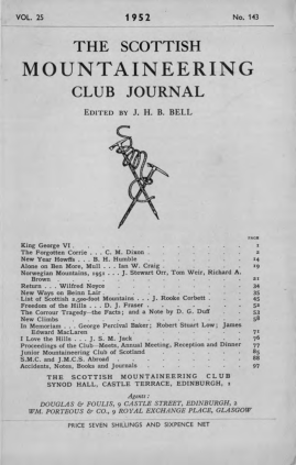 SMCJ Number 143 - Vol 25 - Apr 1952 cover
